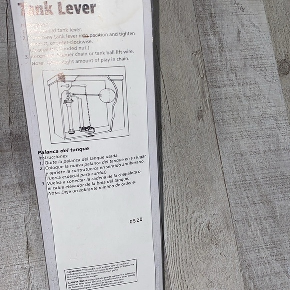 Tank lever for toilet new in package - Picture 2 of 3